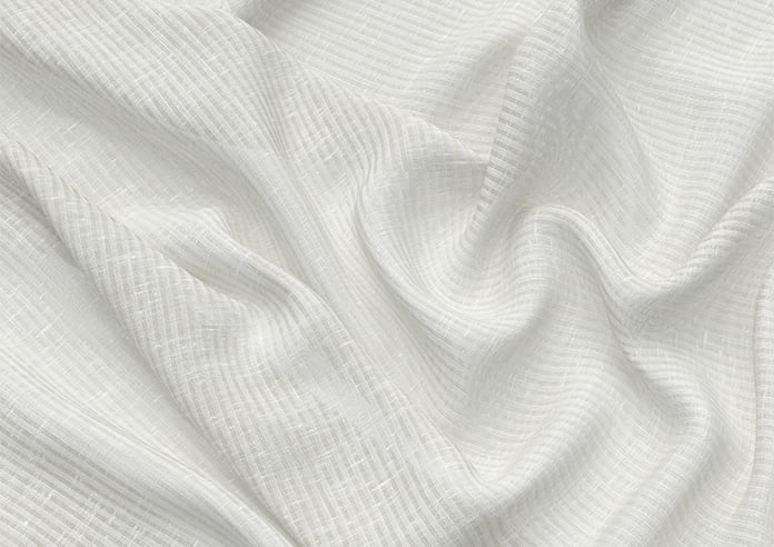 Pesaro Stripe Voile, White - Motorised Roman Blind - Image 4